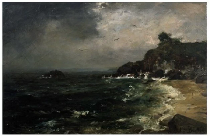 Costa scogliera con tempesta - Museum of Fine Arts, Ghent